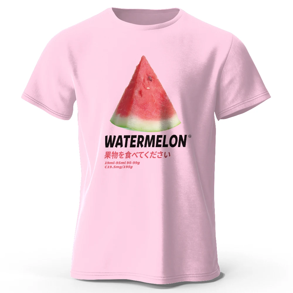 Verspieltes Wassermelonen-Grafik-T-Shirt – trendiges Sommer-Freizeit-T-Shirt für Männer und Frauen, leichte, atmungsaktive Baumwolle