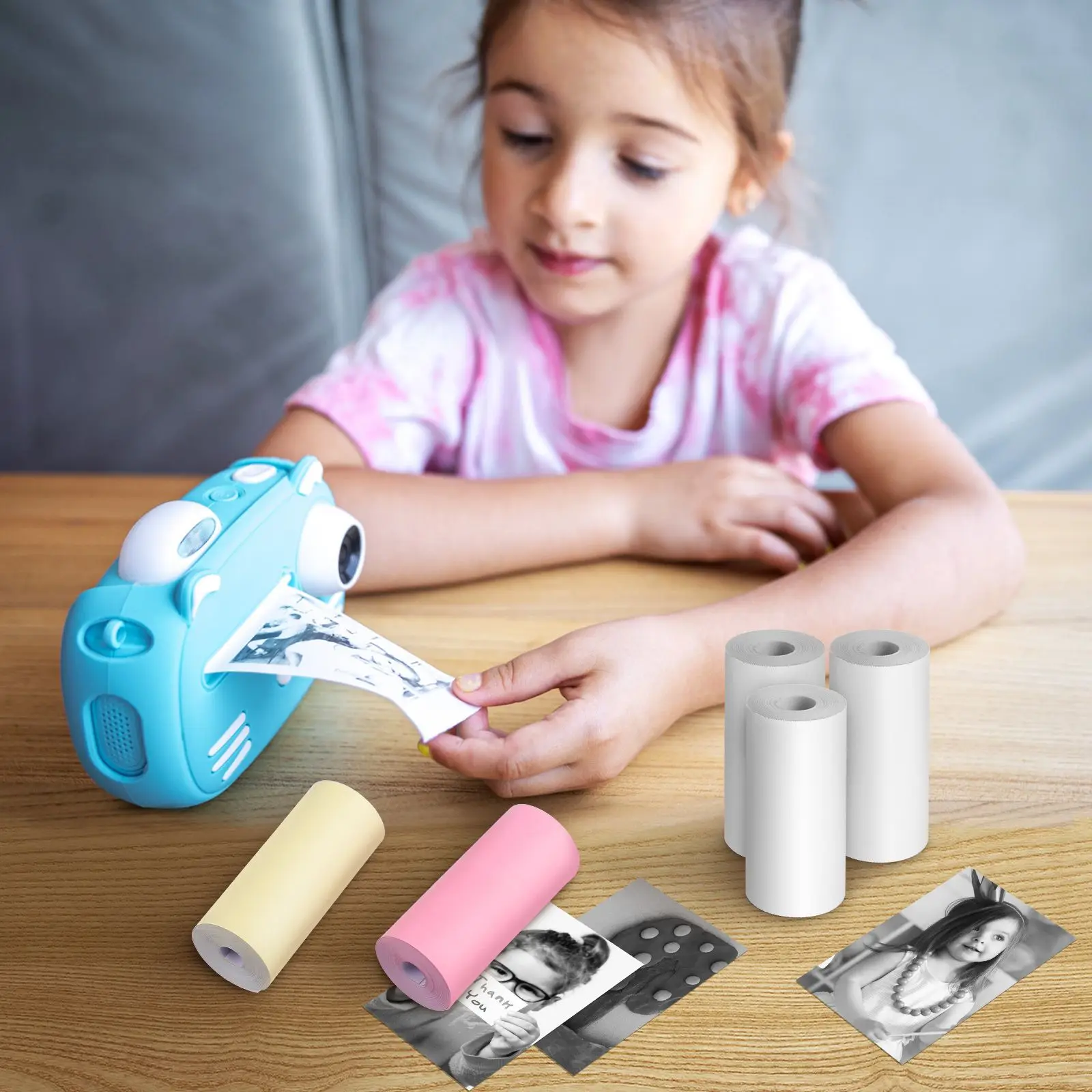 13 Rolls 57x25mm Thermal Paper Printer Mini Photo Sticker Clear Printing Colored Adhesive Supply Versatile Use