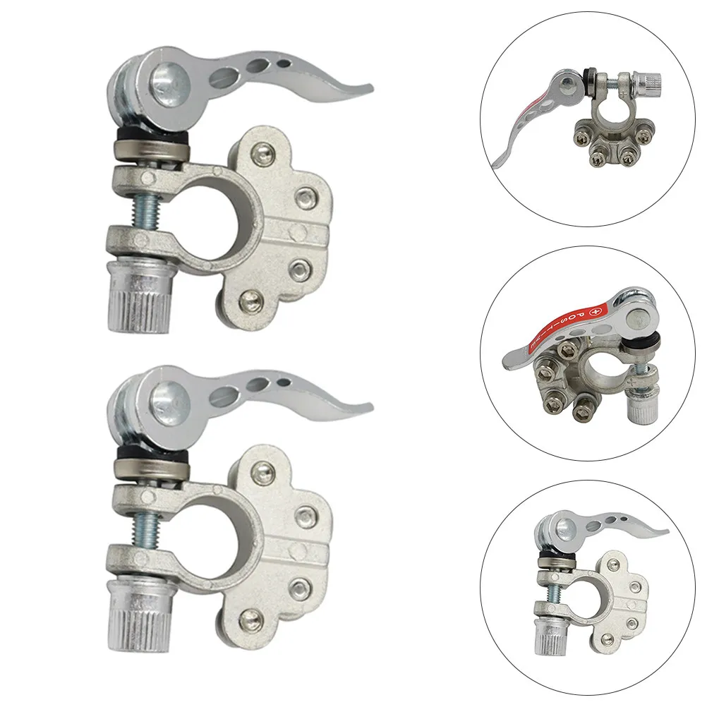 

1Pair Quick Release Car Terminal Connector Heavy Duty Copper Cable Clamp for Easy Installation No Tools Required