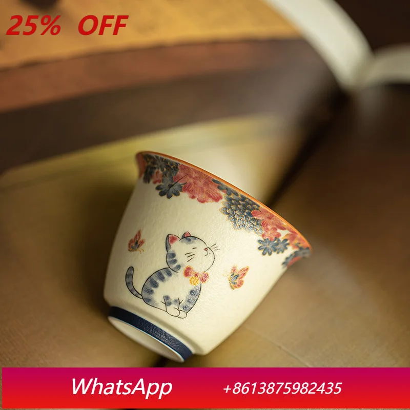 

LTT pure hand-painted gold teacup master cup ceramic tea set kung fu tea set