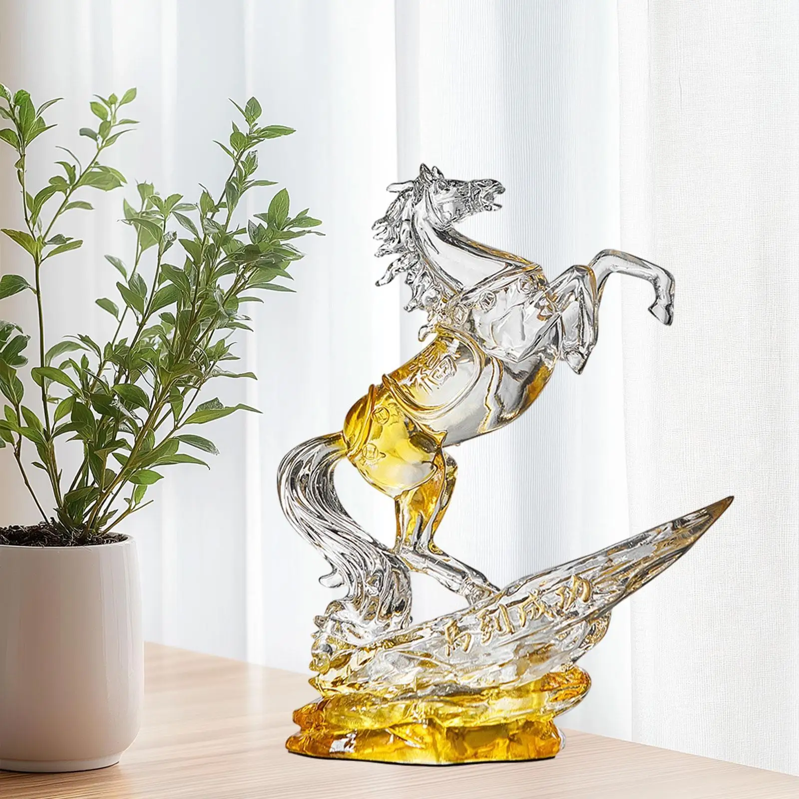 Collezione di statue di cavalli Scultura di cavalli in resina per ufficio, sala studio desktop