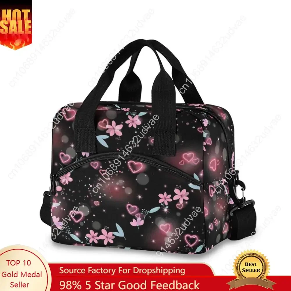 2025 New Women Lunch Bag Fresh Insulation Cold Bales Thermal Oxford Waterproof Convenient Leisure Bag Sunflower Print Tote Bolso