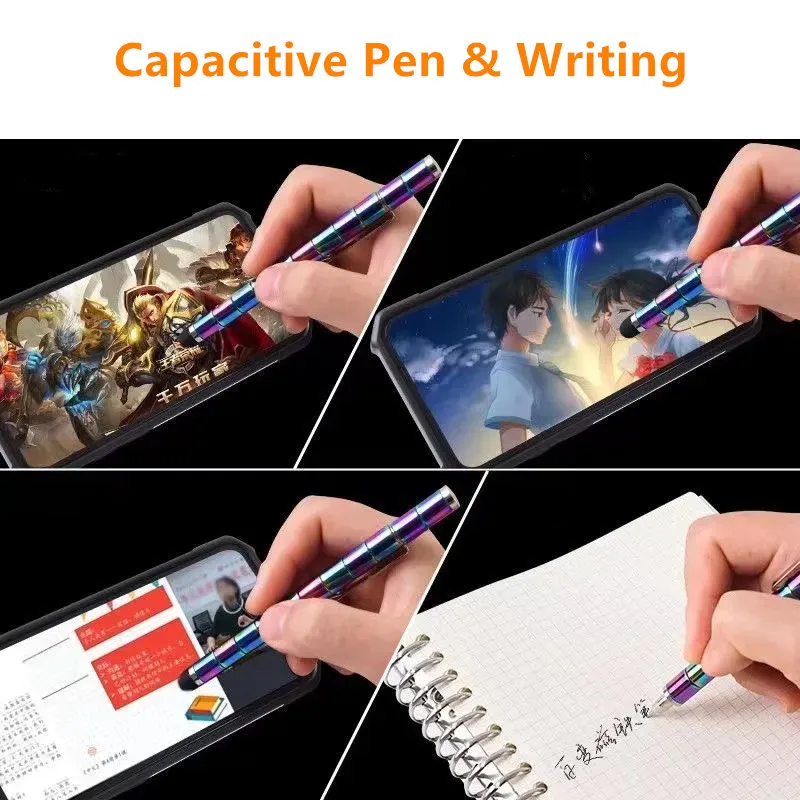 Magnetic Fidget Pen With 2 pcs Touch Screen Pen Tip Relieve Stress Toy Multifunction Metal