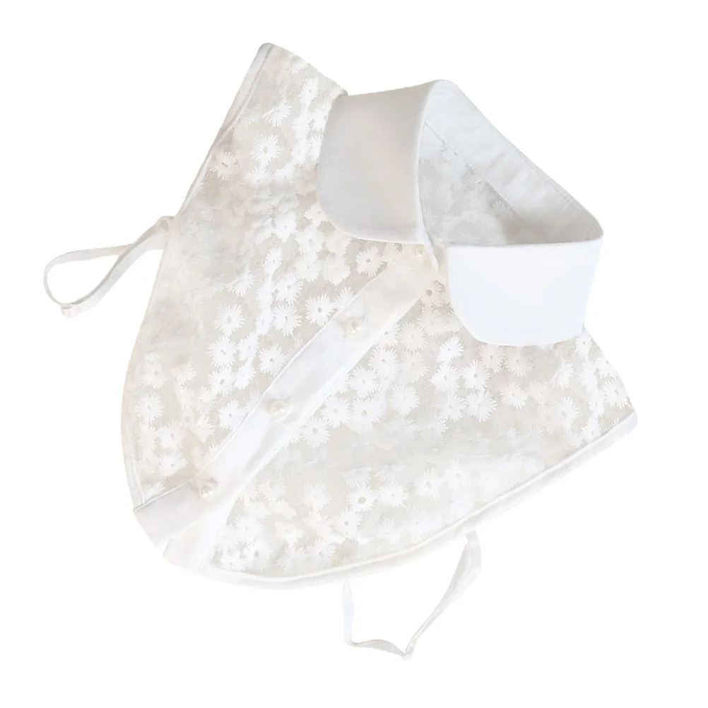 

Women'S Lace Fake Collar Detachable Half Shirt Blouse Neckline Accessory For Sweaters Jackets T-Shirts Spring