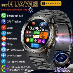 2025 neue Für HUAWEI Militär Outdoor Sport Smart Uhr Männer Gesundheit monitor NFC BT Anruf 3ATM Wasserdicht 365 nm UV + infrarot Armband