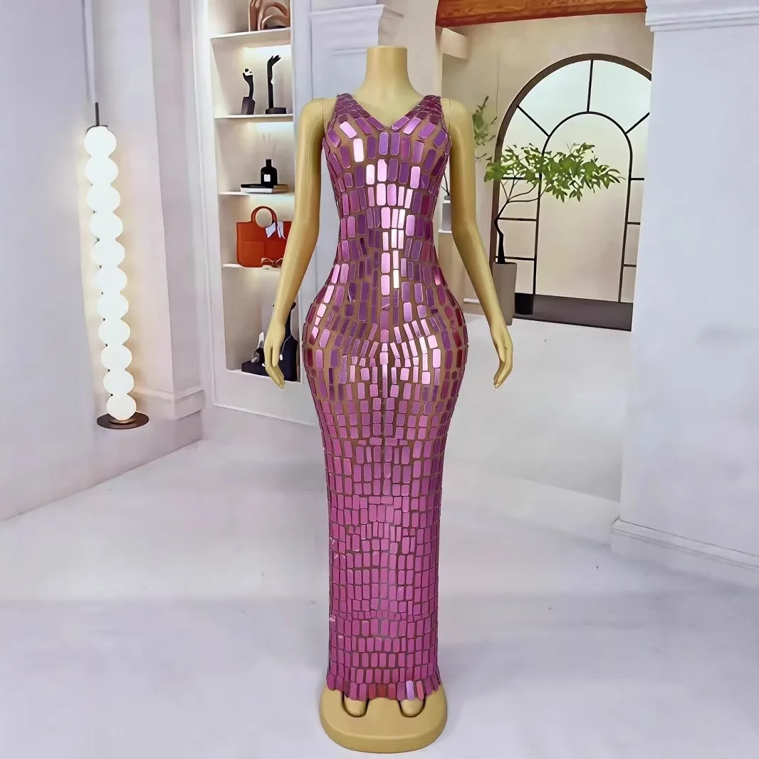 

Heavy Industry Sequins Concert Fashion Dress Company Annual Meeting Host Evening Dress Birthday Dinner Vestidos Graduación Mujer