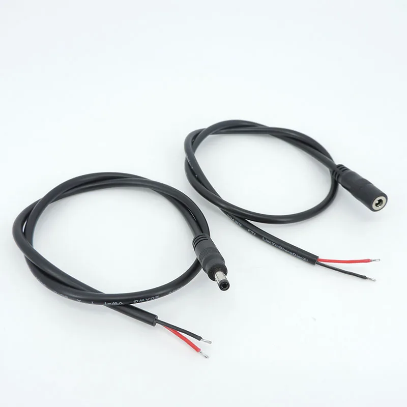 50cm 4.0x1.7mm 2pin DC female Male cable extend cord connector DC Power Plug extension wirediy repair Jack adapter o1