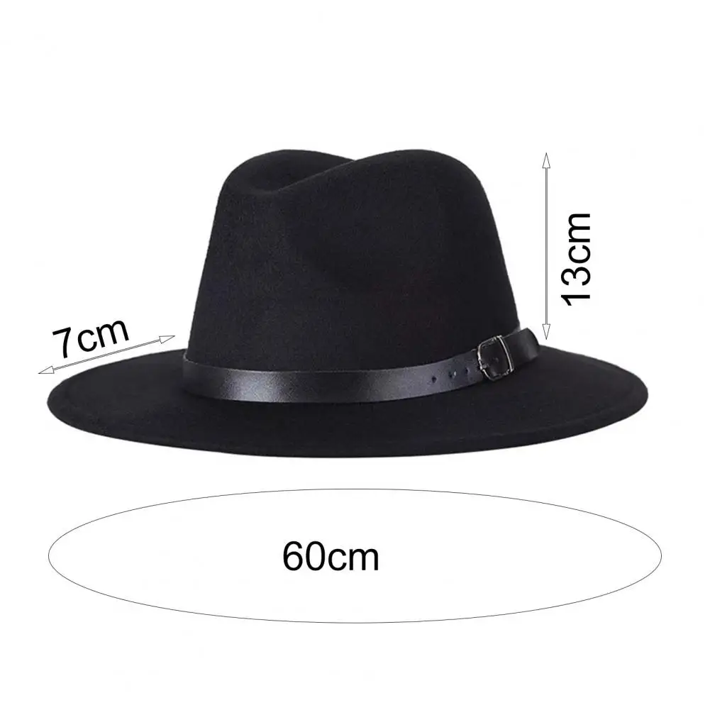 Classic British Fedora Hat Men Wome Orange Woolen Winter Felt Hats Fashion Jazz Hat Wholesale NEW 2024 Sun Hats Women Fedora Hat view 6