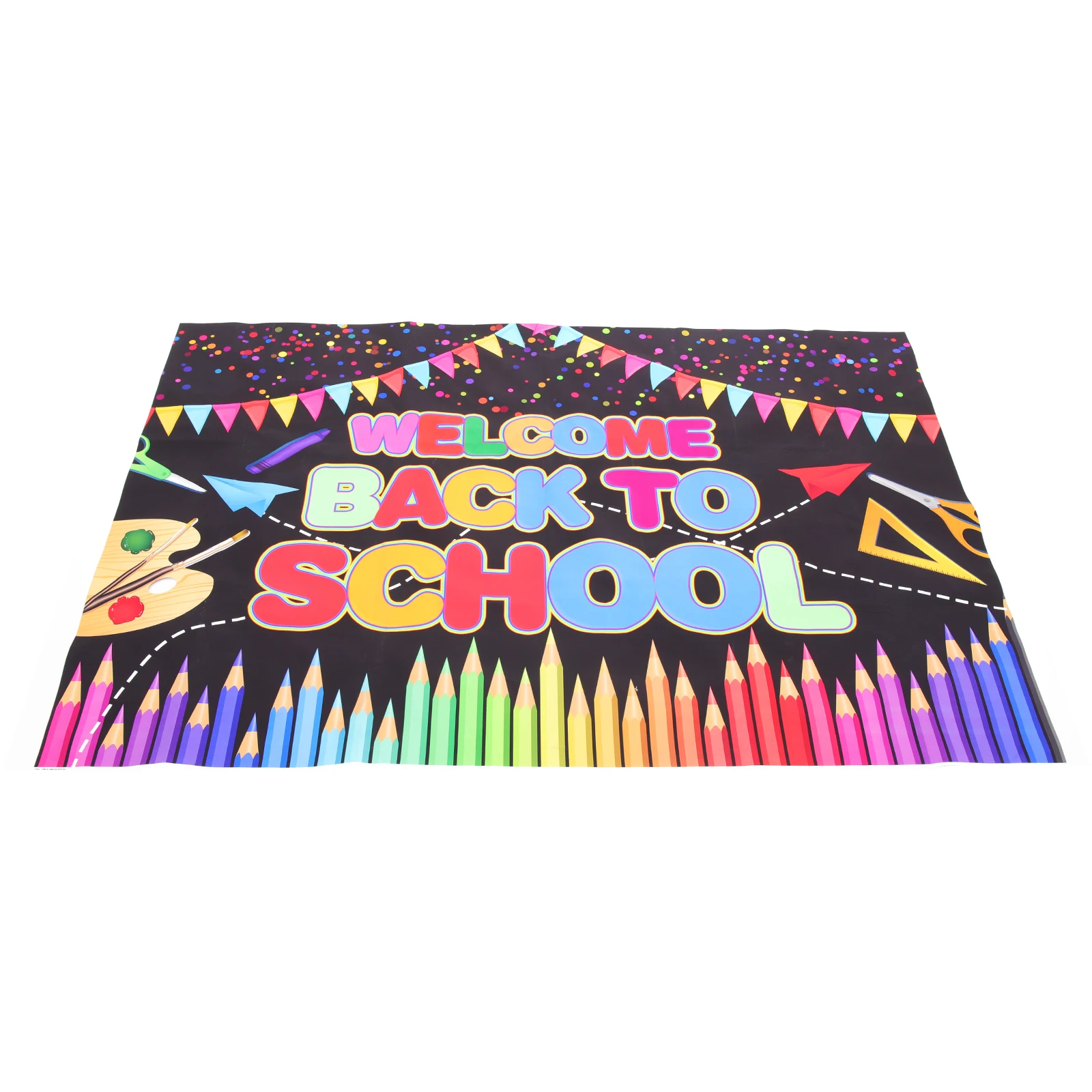 

Premium Polyester Back To School Banner Decor Classroom Party Backdrop Welcome Sign School Wall Hanging Ornaments For Office