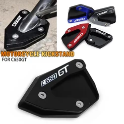 Motorcycle Aluminum Foot Side Stand Extension Kickstand Enlarger Pad Support Plate For BMW C600 SPORT C650GT C 650 GT 2012-2023