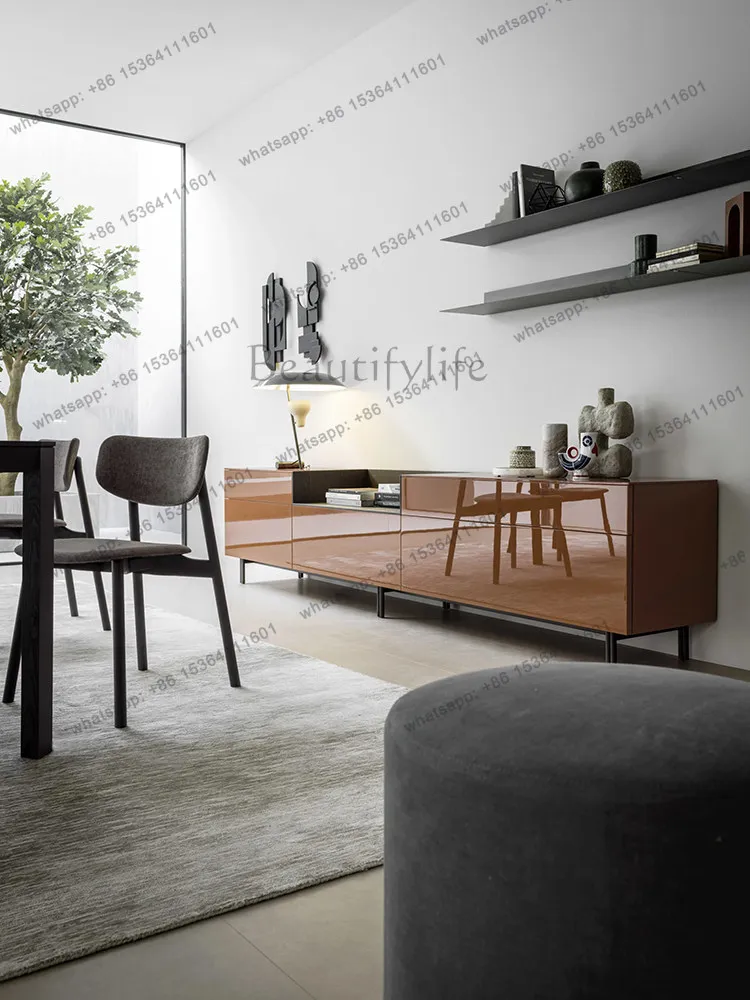 Factory Direct Italian Minimalist TV Cabinet Modern Light Luxury Piano Painting Small Apartment Living Room TV Cabinet