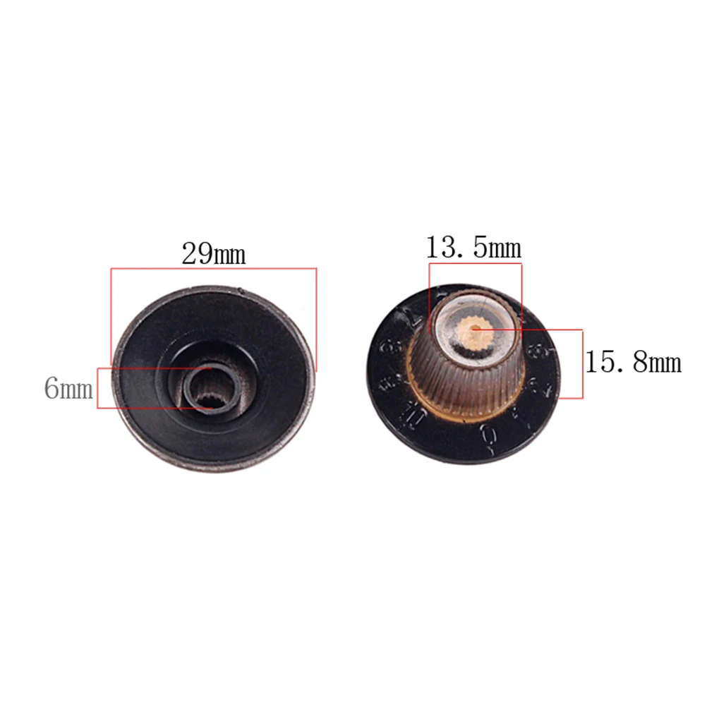 

4Pcs High Neck Knobs Durable Long Lasting Guitar Bass Amp Replacement 6mm Shaft Diameter Import Concentric Pots Split Shaft Pots