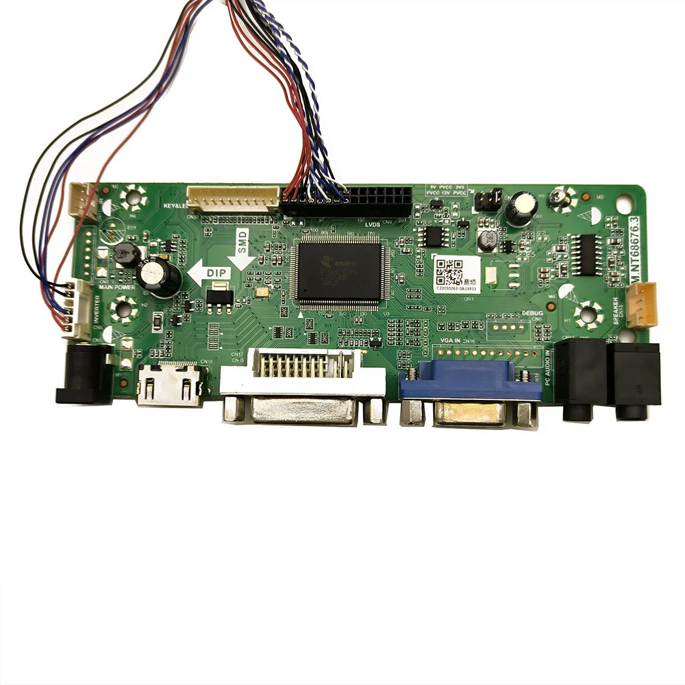 ใหม่ควบคุมชุดสําหรับB156XW02 V2 HW4A HDMI + DVI + VGA LCD LCD Controller Board