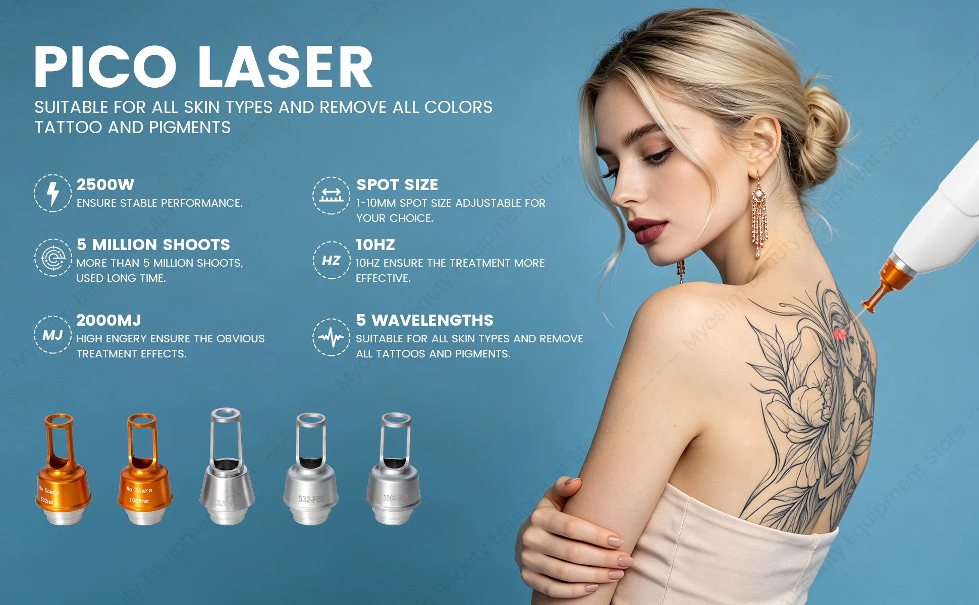 2-in-1 Haarentfernungsgerät Schönheitsausrüstung Permanentes Haarreduktionsgerät mit Kühlsystem für Salon und Spa – Detail 13