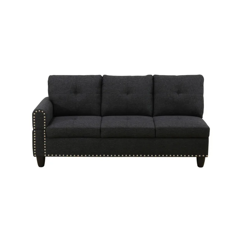 

Black Grey Linen 3-piece Sofa Living Room Sofa Set luxury modern sofa