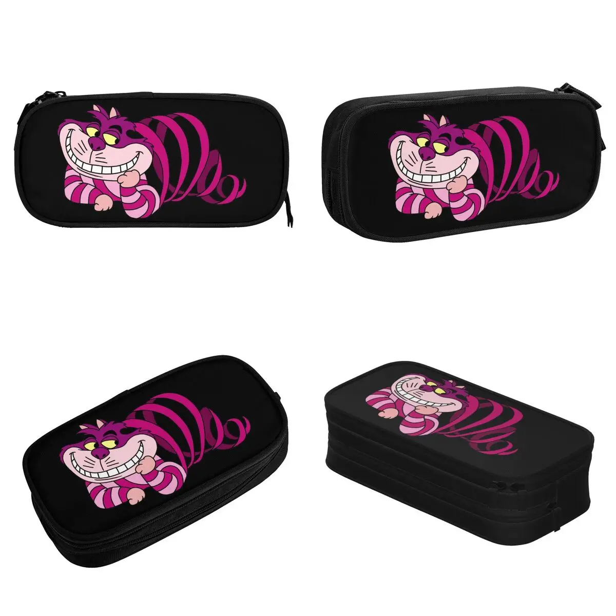 Fashion Cheshire Cat Pencil Case Pencilcases Pen Holder for Student Big Capacity Bag Students School Zipper Stationery