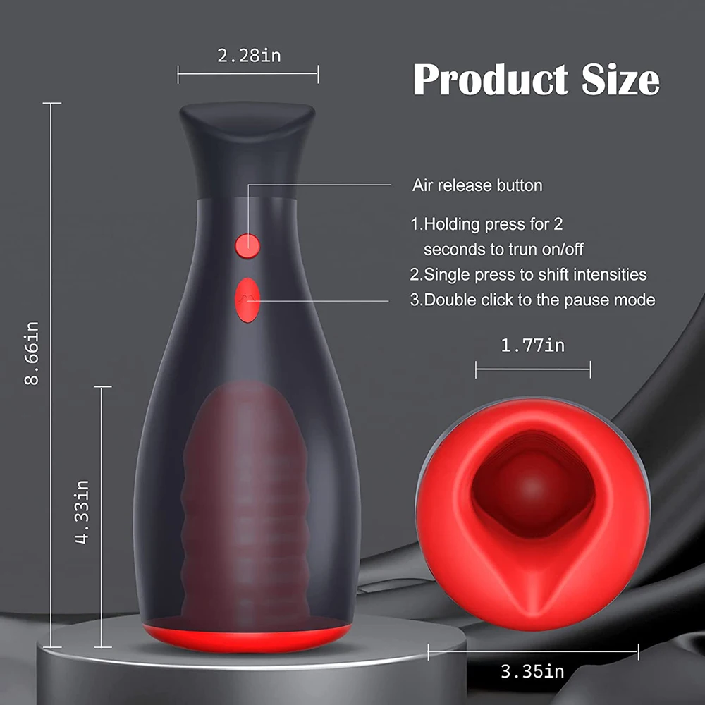 Adjustable Automatic Extrusion Male Masturbator Inflatable Pump Vibration Masturbation Cup Blowjob Sex Machine Sex Toys for Men