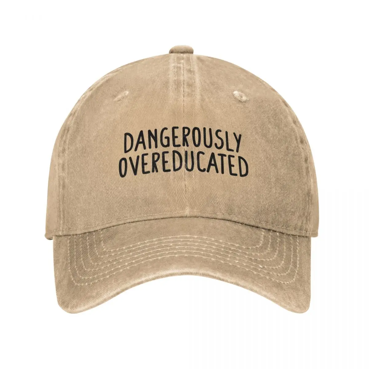 Dangerously Overeducated Funny Baseball Cap cute Rugby Ball Cap Golf Hat Man Mens Hats Women's