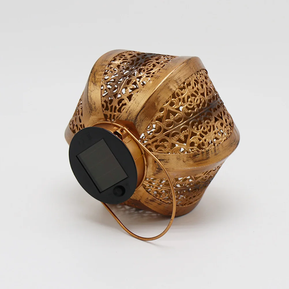 

Solar Hanging Light Hollow Rustic Style Outdoor Garden Decorative Solar Powered LED Outdoor Light