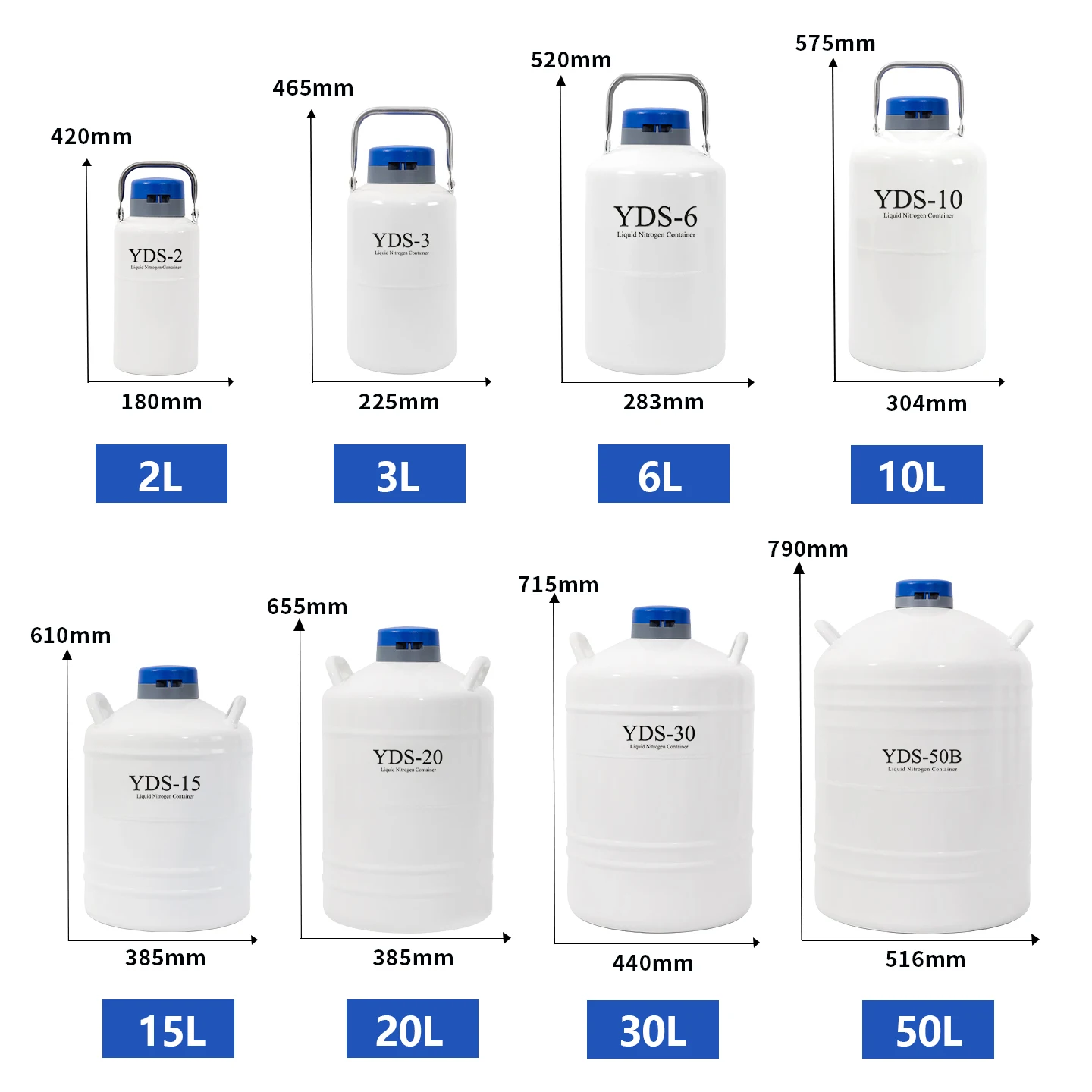 1L~35L Small Liquid Nitrogen Tank Artificial Insemination Semen Storage Dewar Flask Liquid Nitrogen Container