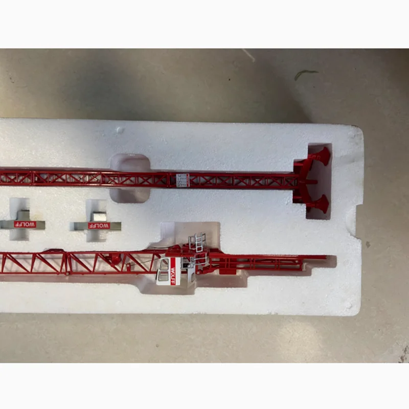 1/87 Metal Alloy Heavy Tower Crane Libra Tower Diecast Crane Construction Model Fans Collections Decoration Display Souvenirs