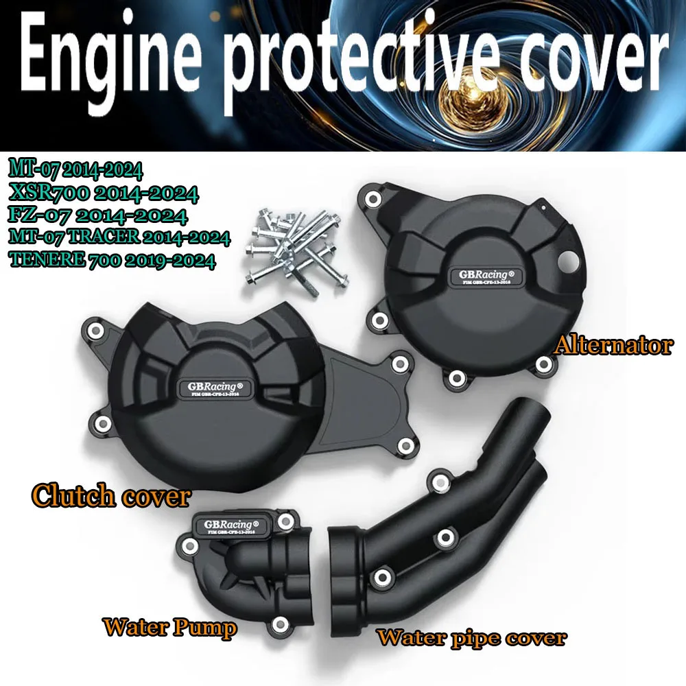 

For Yamaha MT-07 Tracer 2014-2022 Tenere 700 2019-2024 Engine Cover Protection Fall prevention GBRacing