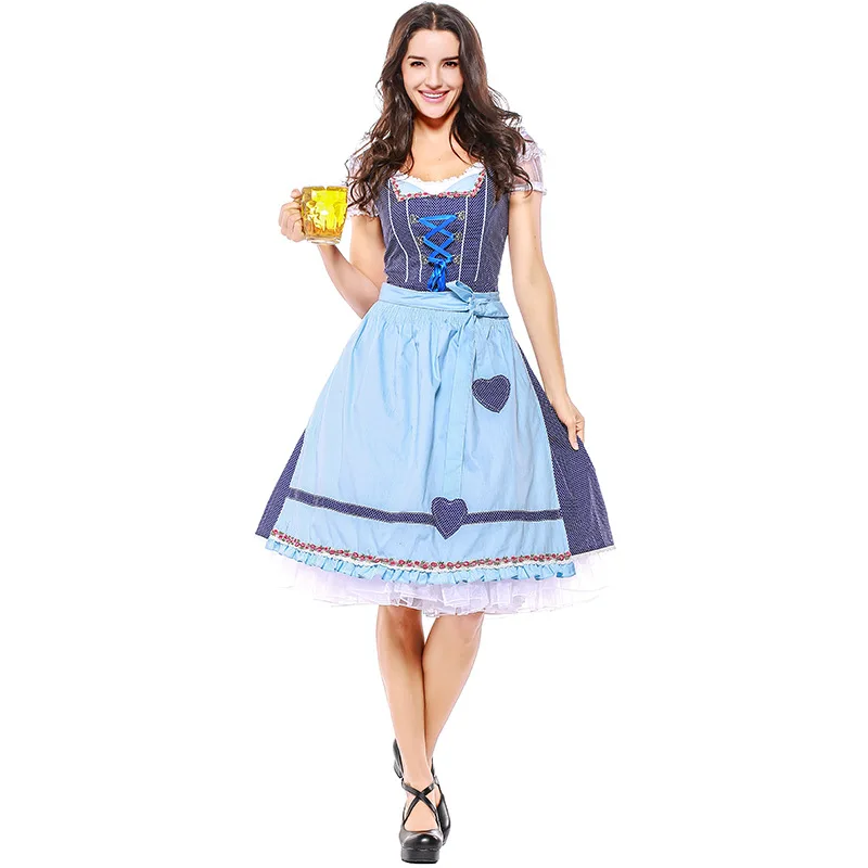 Disfraces de Oktoberfest para niña, vestido de uniforme de Festival de cerveza Baviera alemana, damas Dirndl Maid