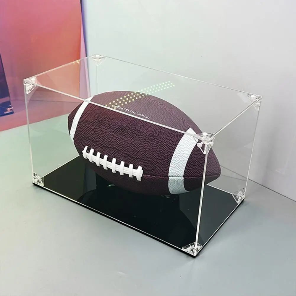 Football Storage Box Wall-mounted Acrylic Football Display Case Dustproof Shelf for Simple Installation for Showcasing