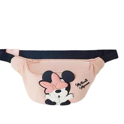 Disney Minnie Mouse Waist Bag Kawaii Mickey Mouse Children's Crossbody Bag Cartoon Coin Purse Chest Bag Messenger Bag Kids Gifts