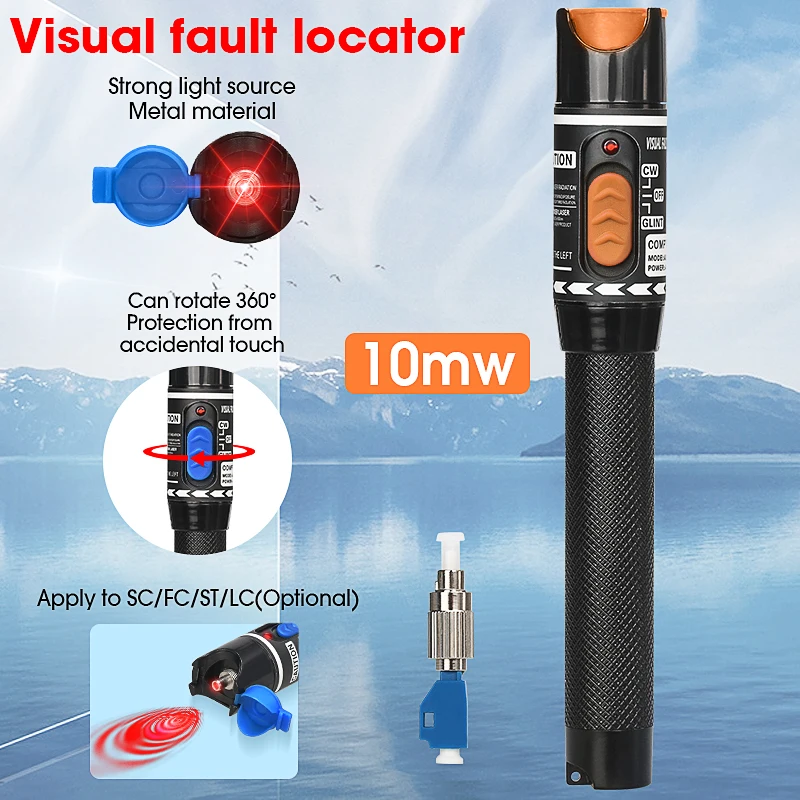 10km Fiber Optic Red Light Pen Through Light Pen Light Type Red Light Source 10MW AUA-H10 Manufacturers