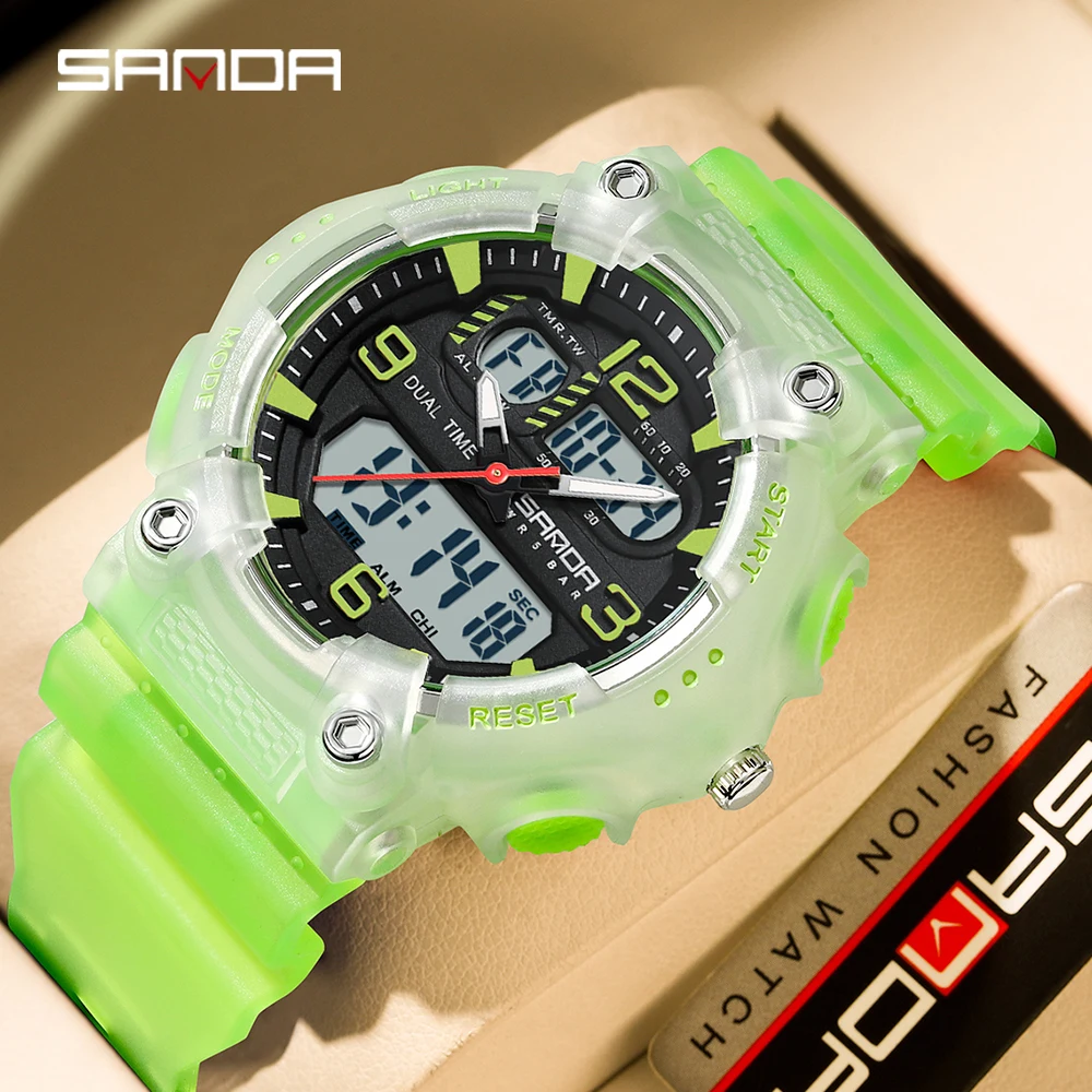 

Fashion Sanda 6179 New Men's Sports Quartz Electronic Watch Black Technology Multi Functional Waterproof And Shockproof 2024