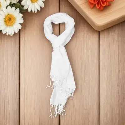 Bufanda de algodón en blanco, tela Natural de alta calidad, Ideal para manualidades, dibujo de grafiti, teñido anudado, accesorio de proyecto de arte creativo, 1 Uds.