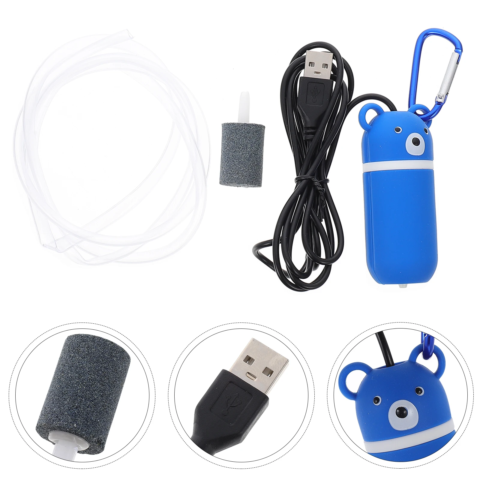 

Small Diffuser Portable Oxygen Pump Fish Tank Aquarium Submersible Usb