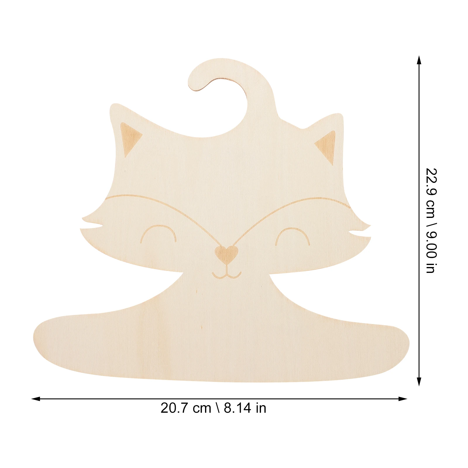 

10pcs Fox Hangers Kids Baby Clothes Closet Nursery Wardrobe Shirt Coat Wooden Hangers Storage Premium