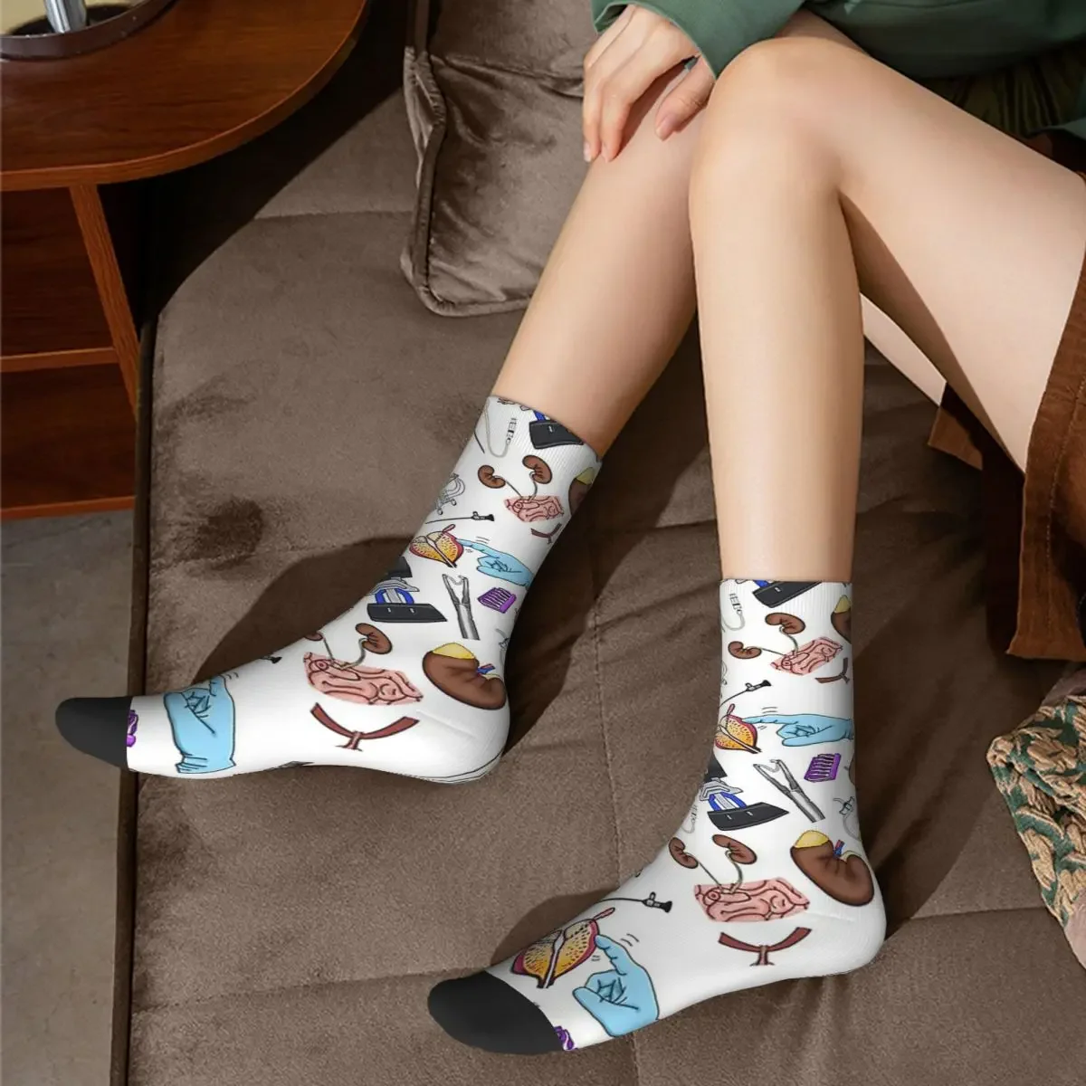 Calcetines largos de Urología Harajuku para hombre y mujer, medias Súper suaves, accesorios para todas las estaciones, regalos de navidad