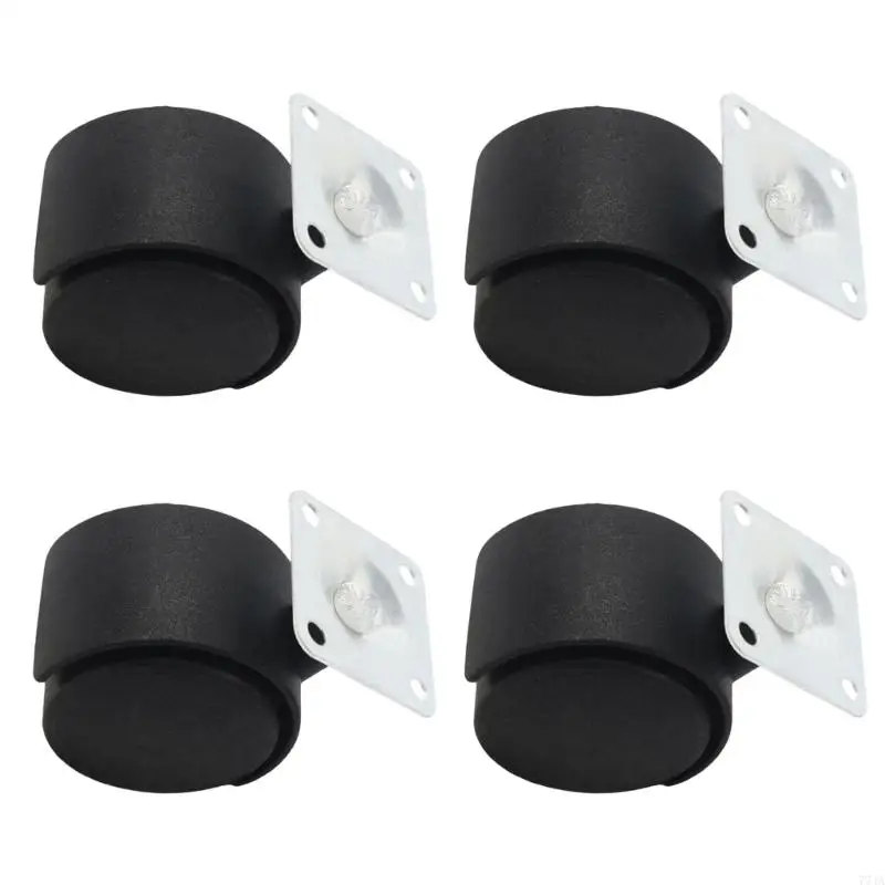 77JA 4pcs Ruedas montaje universal 360 grados para pisos madera dura y baldosas