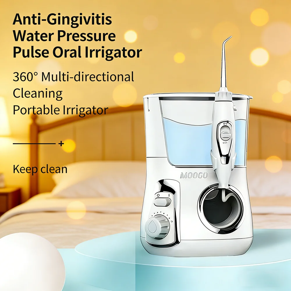 

Professional Home Use Water Flosser 10 Modes 800ML Electric Desktop Oral Irrigator with 5 High Quality Replacement Tips