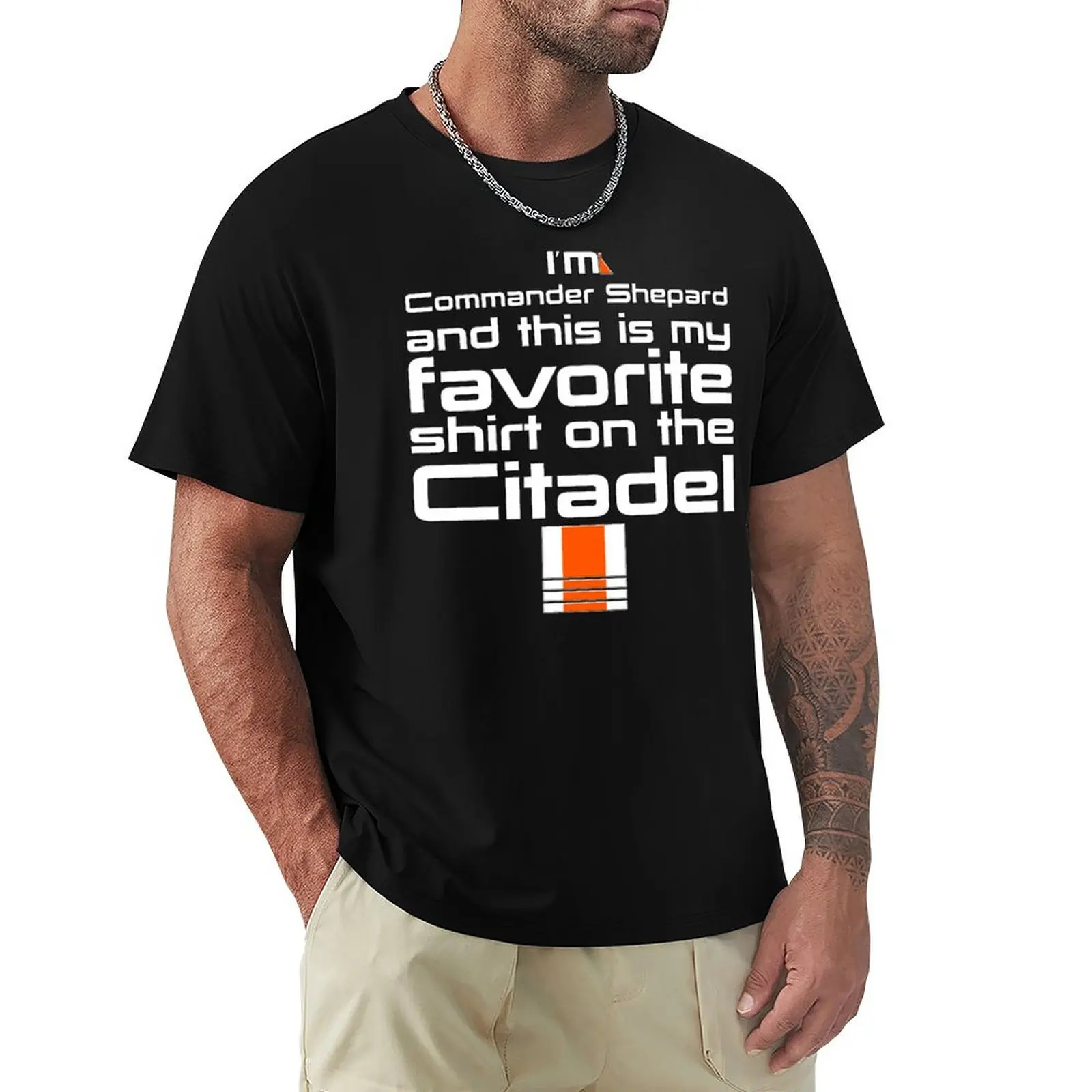 

I'm Commander Shepard and this is my favorite shirt on the citadel T-Shirt shirts graphic tee t shirt men 100℅ cotton