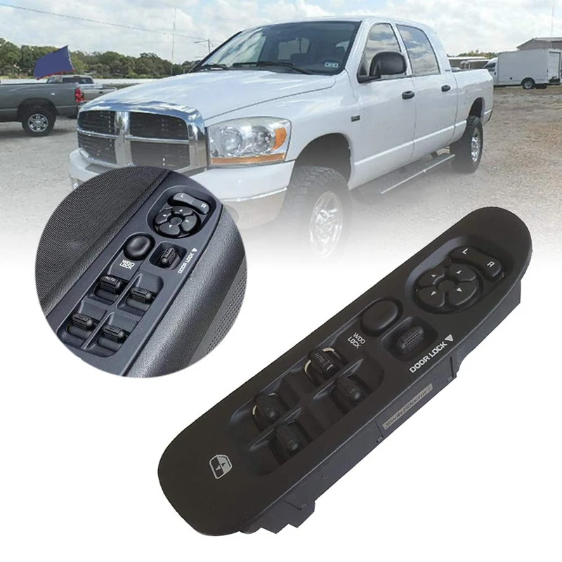 Master Power Window Switch And Bezel 56049805AB For 2002-2009 Dodge Ram 1500 2500 3500, 2001-2004 Dakota, 2001-2003 Durango,2005