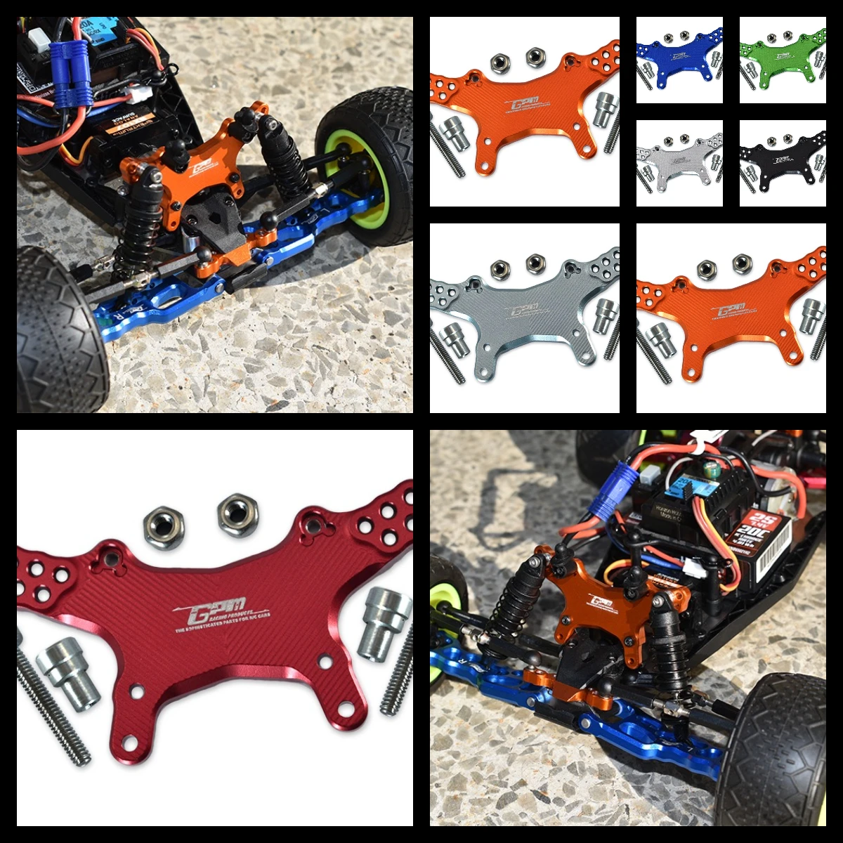 

GPM LOSI 1/18 Mini-T 2.0 Stadium Truck LOS01015 For Aluminum Front Damper Mount For