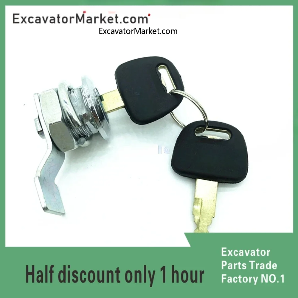 For Hitachi Excavator Cab Door Lock Cylinder Lock Cylinder High Quality Excavator Accessories High Quality