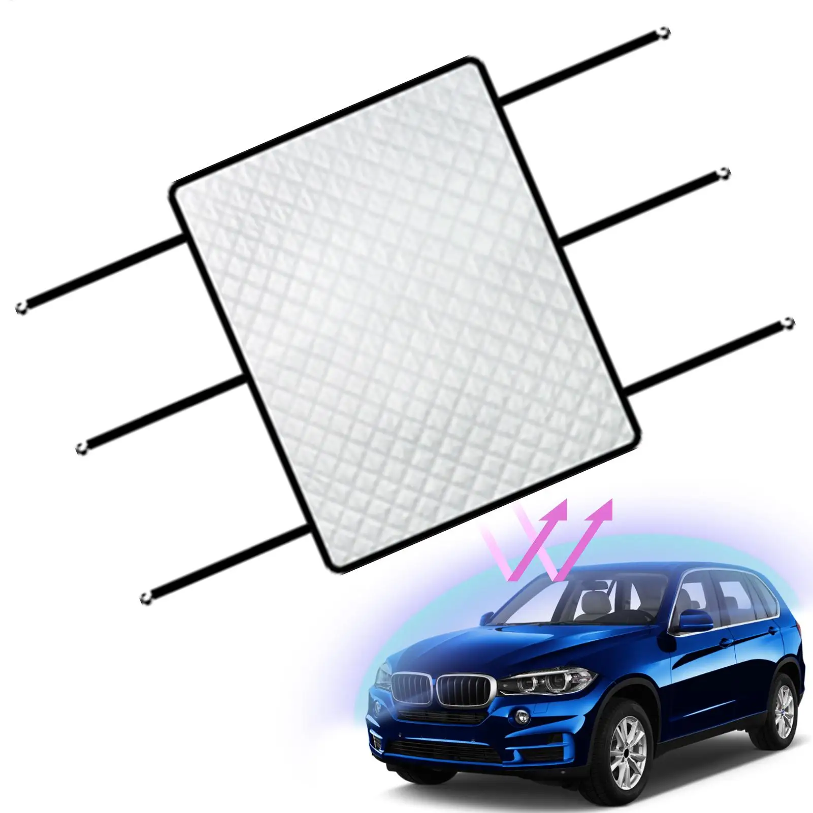 Sunroof Screen Portable UV Protection Umbrella Elastic Bands Sunroof Shade Sun Roof Cover for Truck Vehicle Window Rain Snow