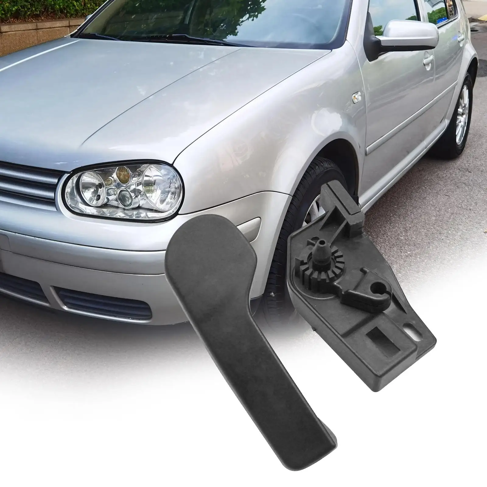 غطاء محرك تصفيف السيارة بمقبض مفتوح جزء موثوقية عالية غطاء محرك السيارة مزلاج تحرير قوس لمقعد VW Skoda #3