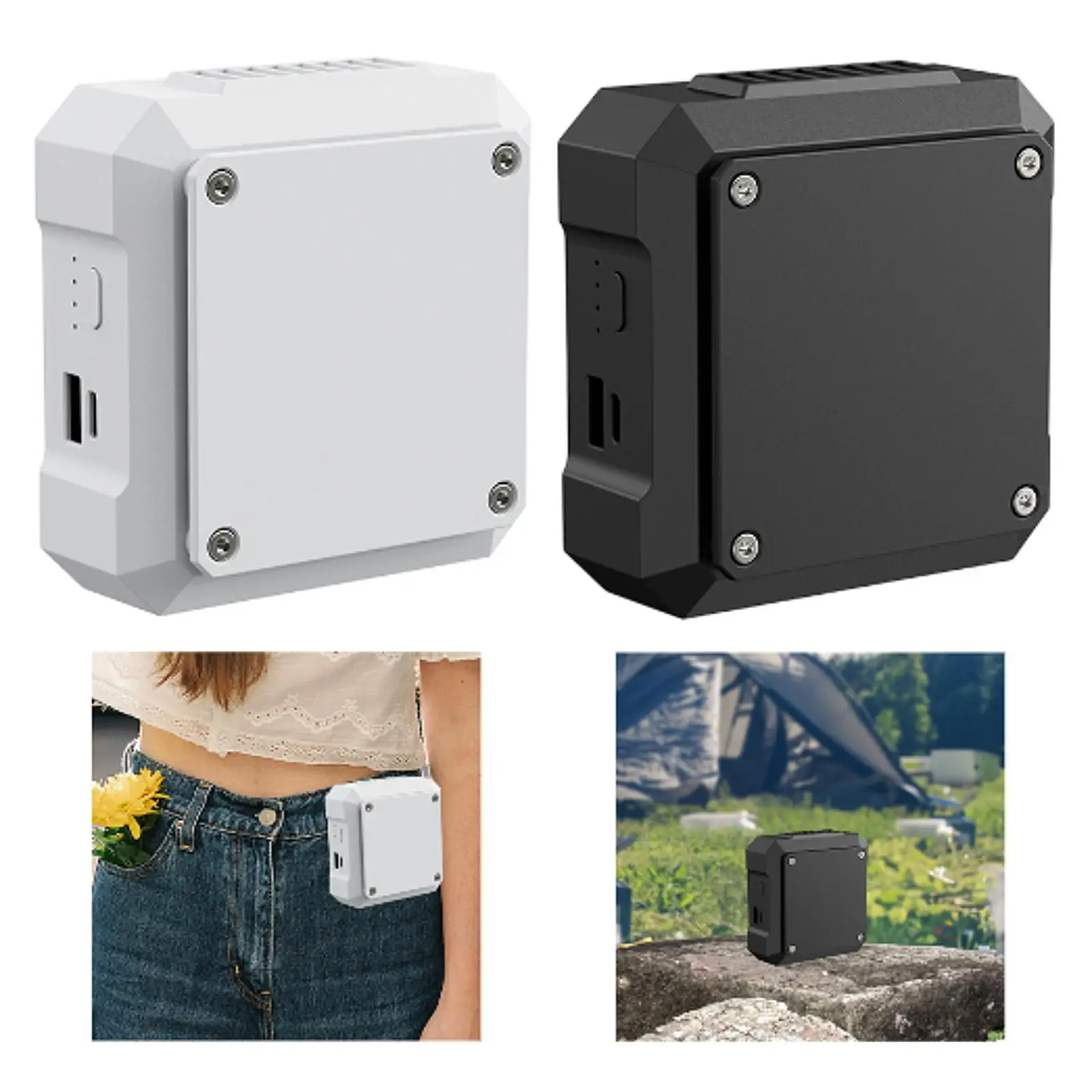Waist Fan Lightweight Wearable Personal Body Fan for Hiking Indoor Office