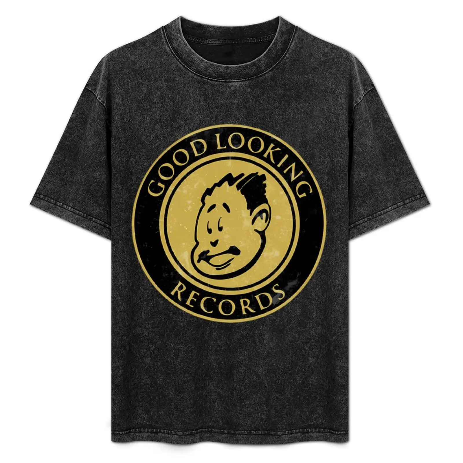 

Gd. Looking Records T-Shirt Novelty Print Casual Tee Shirt