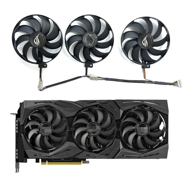 Новинка, 3 вентилятора для ASUS Radeon RX5600XT 5700 5700XT ROG STRIX OC, сменный вентилятор для видеокарты