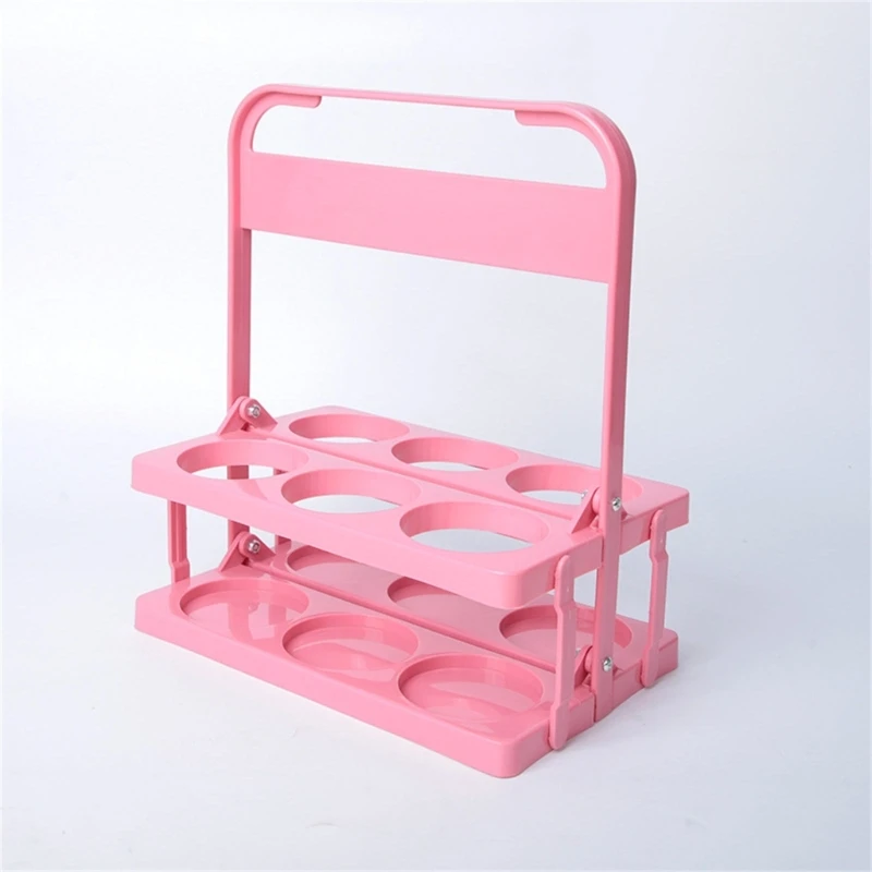 Plastic Drink Holder Compact Beer Bottle Carrier Space Saving Beer Rack Reusable Beer Bottle Holder for Bars and Home