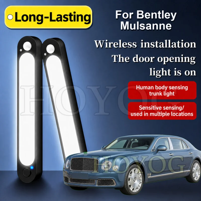 For Bentley Mulsanne 2010-2020 Car Trunk Light LED Lamp Magnetic Sensor Cordless Camping Boot Cargo Light Sedan Interior Cabin