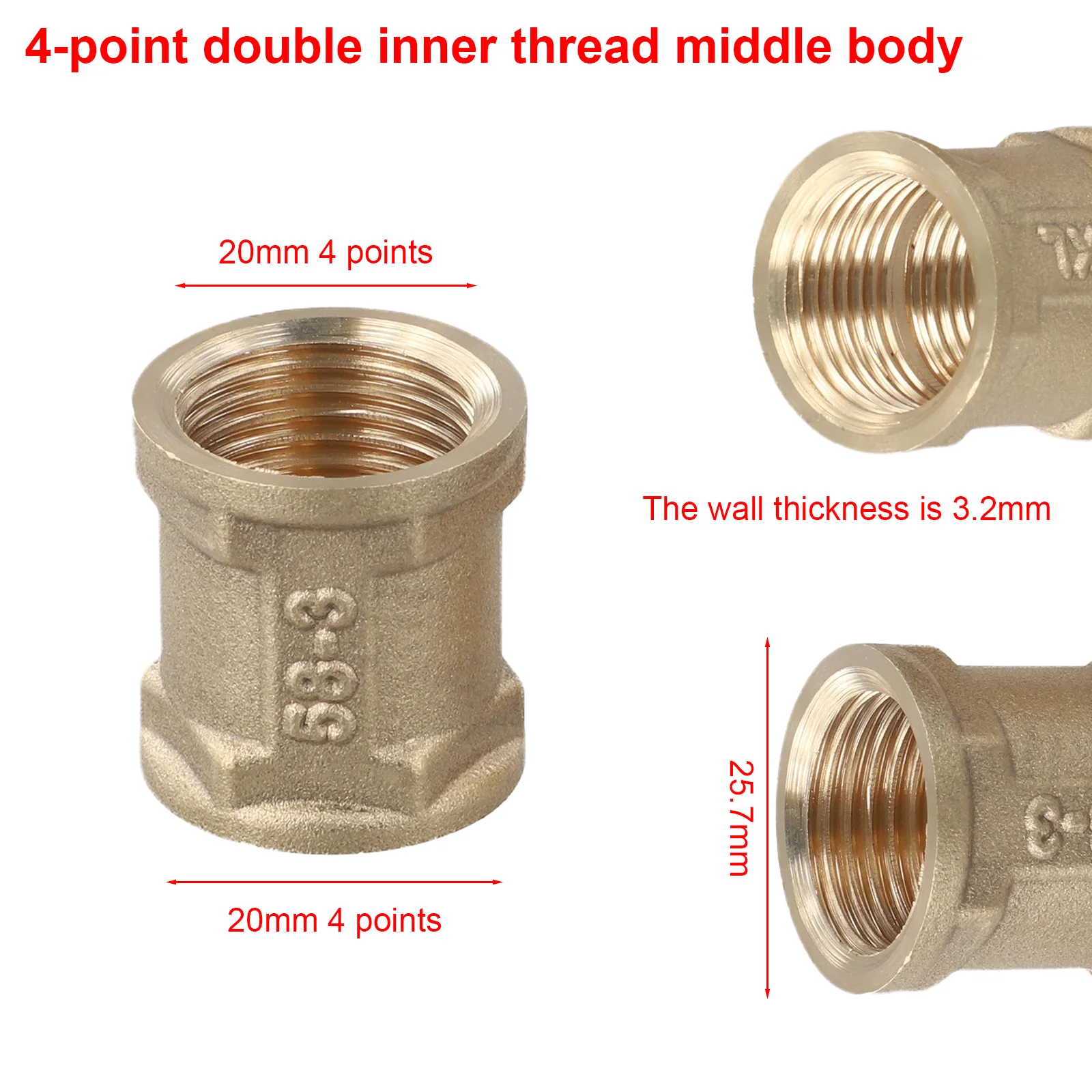 4-point Connector Brass Thread Connector Competitive Price For Central Heating Affordable Brass Plumbing Accessory
