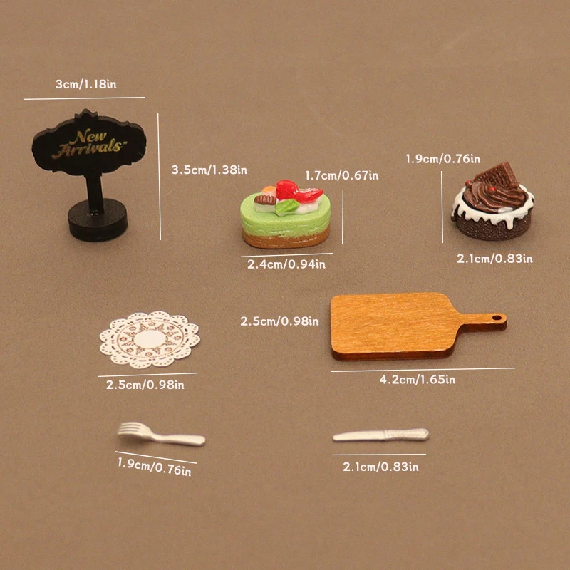 38Styles maison de poupée Miniature Simulation alimentaire fraise gaufre gâteau modèle bricolage accessoires de cuisine résine maison de poupée décoration